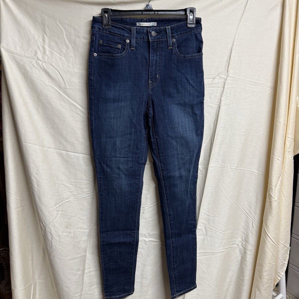 Levis 721 High Rise Skinny Jeans Womens 28 Dark Wash Blue Denim Pants